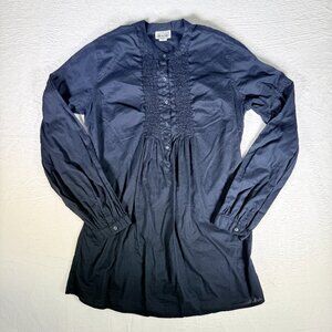 CONVERSE ONE STAR Blouse Womens Medium Top Long Sleeve Black Tie Back‎